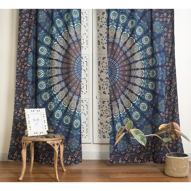 Popular Handicrafts Indian Hippie Bohemian Style Beautiful Peacock Mandala Printed