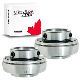 MAPLE ACE UC204-12 Insert Bearing 3/4" Bore, Spherical OD with Set Screws and Lubrication Hole (Qty 2)