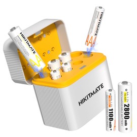 Rechargeable 4AA & 4AAA Batteries Ni-MH with 8-Slot Smart Charger - High-Capacity Combo for Home Office, Remote Controls, Toys - Ready to Use