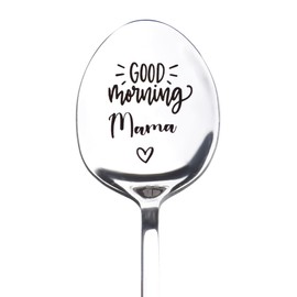 Mom Birthday Gifts for Mummy Mam Retirement Christmas Gifts for Mom Good Morning Mama Spoon Gift for Mum Coffee Tea Lover Gifts for Mum Mom Birthday Presents for Mommy Mummy Gifts for Mother Spoon