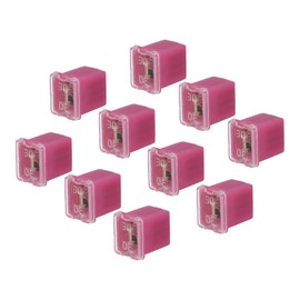 uxcell Automotive Cartridge Fuse 48V 30A Female Terminal J Case Box Low Profile for Car Truck Pink 10pcs