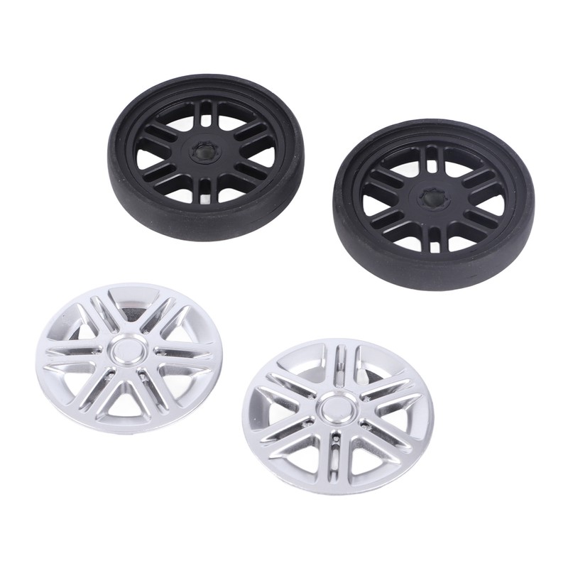 4 Sets Suitcase Repair Wheels with Covers PVC Wheel Casters
