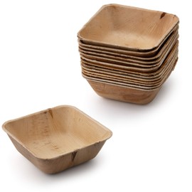 Bol de hoja de palmera natural biodegradable, paquete de 20, libre de remojo, 100% compostable como bambú mejor que el papel (profundidad de 12,7 cm)