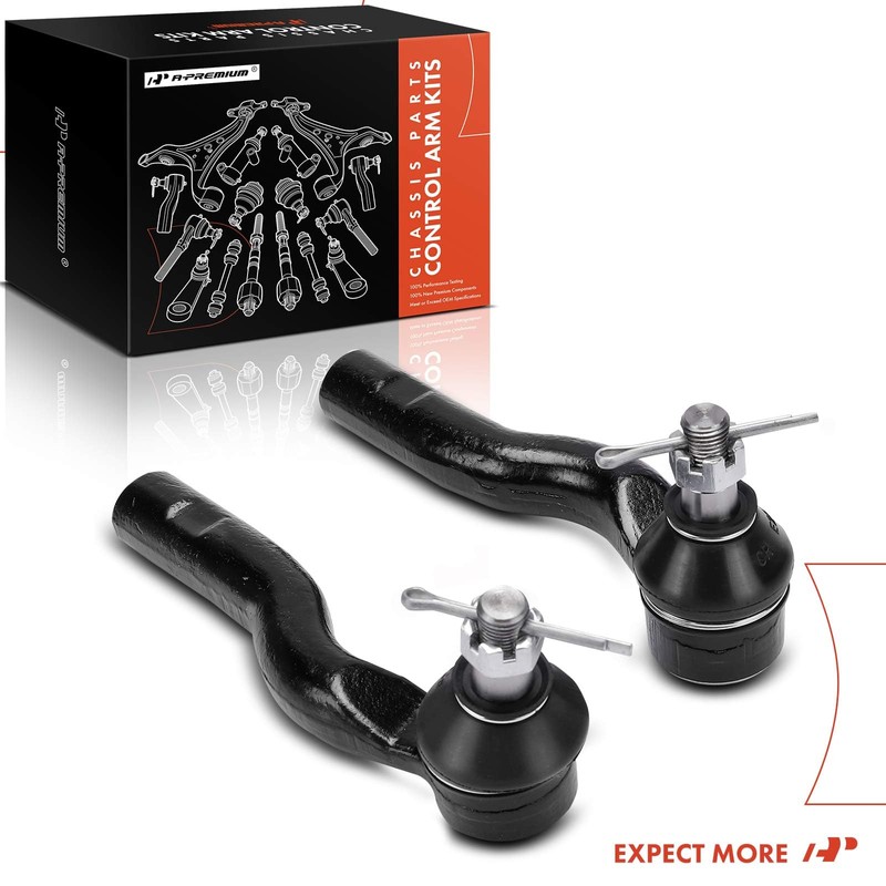 A-Premium 2 x Front Outer Tie Rod Ends, Compatible with