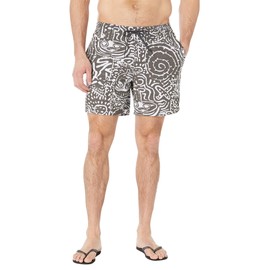 Quiksilver Men's Standard Mix Pcs 17Nb Elastic Waist Volley Swim Trunk Bathing Suit, White, X-Large
