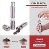 Stainless Steel Glass Body Salt and Pepper Grinder, Thumb press