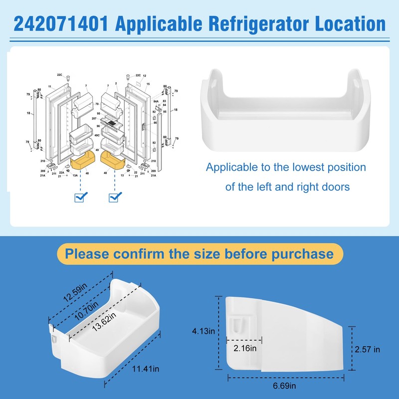 242071401 Refrigerator Door Bin