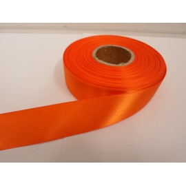 2 metres of 25mm Satin Ribbon Pumpkin Dark Orange Double Sided 25 mm 2.5cm
