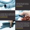 2m Universal Drain Hose Extension Kit with Connector and Clamps,