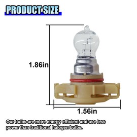 ZIMISI 2PCS Car Halogen Fog Light Bulb, PSX24W Clear Light Source Quartz Glass Daytime Running Lights, 12V 24W 3200-3500K Steering Brake Lights, Auto Lighting Modification Accessory (PSX24W)