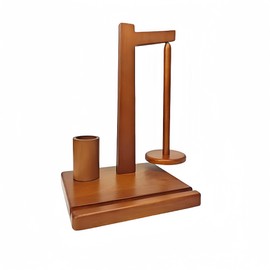 CREHNIL Wooden Yarn Holder Phone Stand Spindle Knitting Dispenser for Crocheting