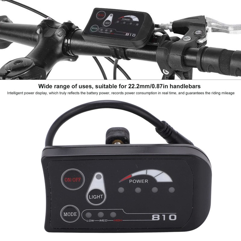 Yctze LED S810 Electric Bicycle Display 36 V Display Plastic