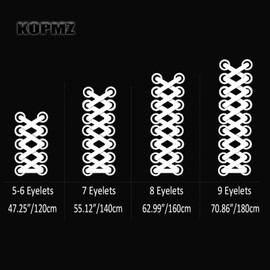 KOPMZ 2 pairs Waxed shoelaces Waterproof shoelaces (black47.25”/120cm) Casual shoe laces Sneakers laces