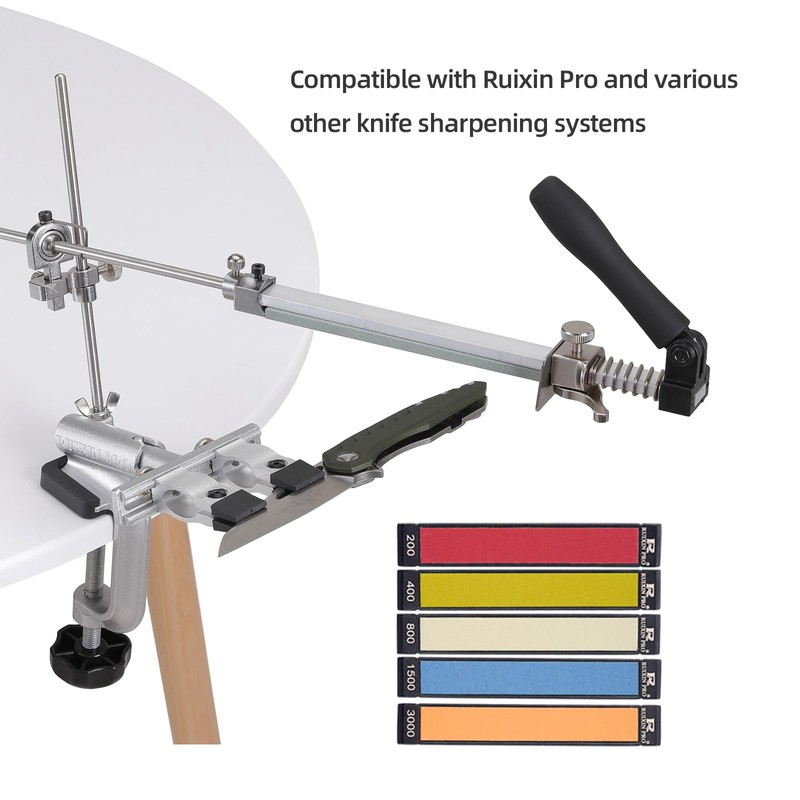 RUIXIN PRO 5PCS Diamond Sharpening Stones, #200#400#800#1500#3000 Grit for Knife