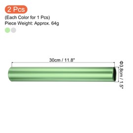 PATIKIL Relay Track Batons Set, 2 Pack Aluminum Alloy Tube Field Running Race Stick for Outdoor Athletics Sport Game Tool (Green, Silver)