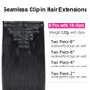 Clip in Hair Extensions Real Human Hair,Seamless Clip in Hair