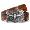 SANSTHS Cowboy Belt Western Belts for Men Women, Western Leather