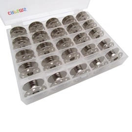 CKPSMS Brand -#40264NS Industrial Sewing Machine Metal BOBBINS Compatible with/Replacement for JUKI Brand 555 5550 8300 8500 8700 DLN-5410 Singer Brand 195 195K 206K 306W 400W 491D (25PCS+Box)