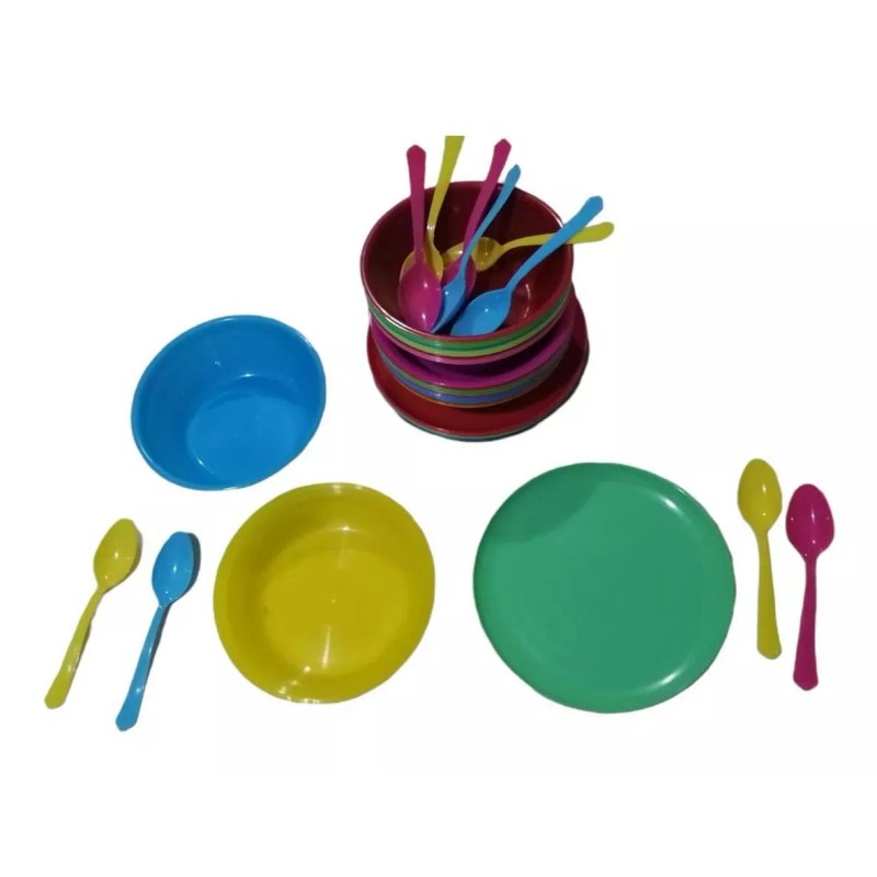 Plásticos genéricos Paquete De Platos Y Vasos De Plástico 60