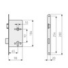ABUS - Mortice Lock for Front Doors ESHT PZ L