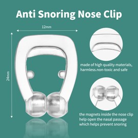 Anti Snoring Devices - Silicone Nose Clip Stop Snoring(6 Pack), Effective to Relieve Snoring, Adjustable Magnetic Snoring Solution Comfortable Sleep for Men and Women - SMT7