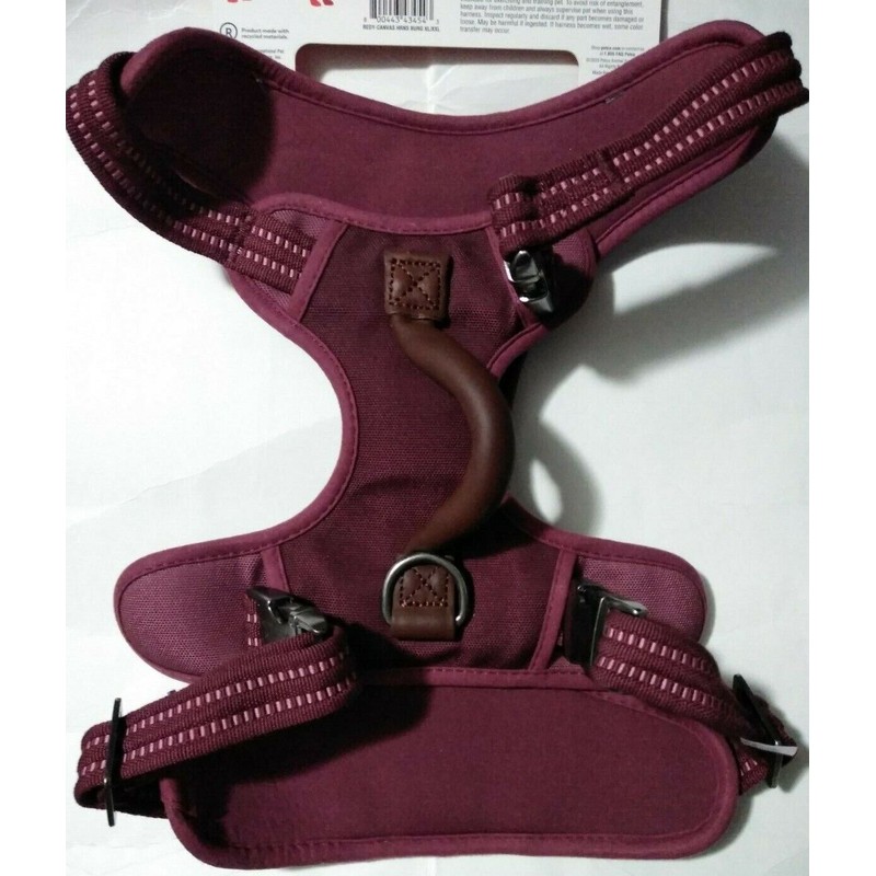 Reddy Burgundy Canvas Dog Harness, Medium By: Reddy