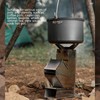 Rocket Stove Portable Durable Convenient Stainless Steel Detachable Backpacking Stove
