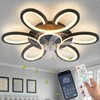 Black-Star ring Ceiling Fans with Lights and Remote, 27 Inch