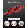 ALITOVE 18 Gauge 98.4FT 18/2 Flexible Red and Black Wire,