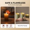 Sage Green Moving Flame LED Pillar Candles with Remote Set