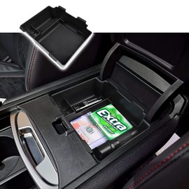 RUNROAD Center Console Upgraded Organizer Compatible with Acura RDX 2019 2020 2021 2022 2023 2024 Accessories, Armrest Storage Box Insert Card Container ABS Coin Holder Console Tray, Black