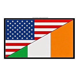 OwnTheAvenue USA American Ireland Irish World Flag Country Vinyl Sticker Decal 3.5"