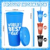 Rtteri 12 Pcs Father's Day Appreciation Cups Gift Bulk World's