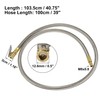 X AUTOHAUX 100cm 39" Car Tire Air Inflator Hose Adapter