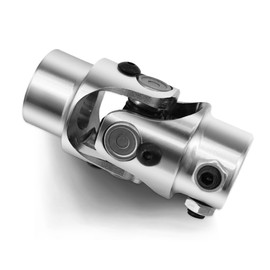 RABROPAR 3/4" DD X 3/4" Round Single Steering Shaft Universal U Joint Coupling Chrome
