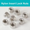 GuoYomm 100PCS #8-32 Nylon Insert Lock Nuts, Stainless Steel 304