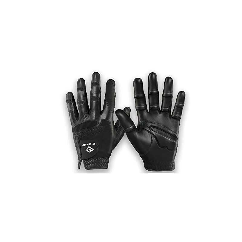 Men's StableGrip with NaturalFit Golf Glove - Black (Cadet Medium/Large,
