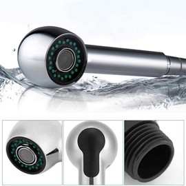 Pull-Out Spray Head Replacement Part for Kitchen Sink Faucet Tap, 2 Function Faucet Shower Sprayer Head, Male G1/2 Connection, Chrome