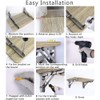 Folding Shelf Brackets, Max Load 300 lb, Heavy Duty Stainless