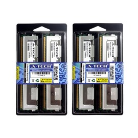 A-Tech 32GB Kit 4x8GB Memory Ram For DELL PowerEdge 1900 1950 1950 1955 2900 2950 M600 R900 SC1430 PowerVault NF500 NF600 NX1950 Precision Workstation 490 690 690n R5400 R5400 T5400 Studio Hybrid 140G