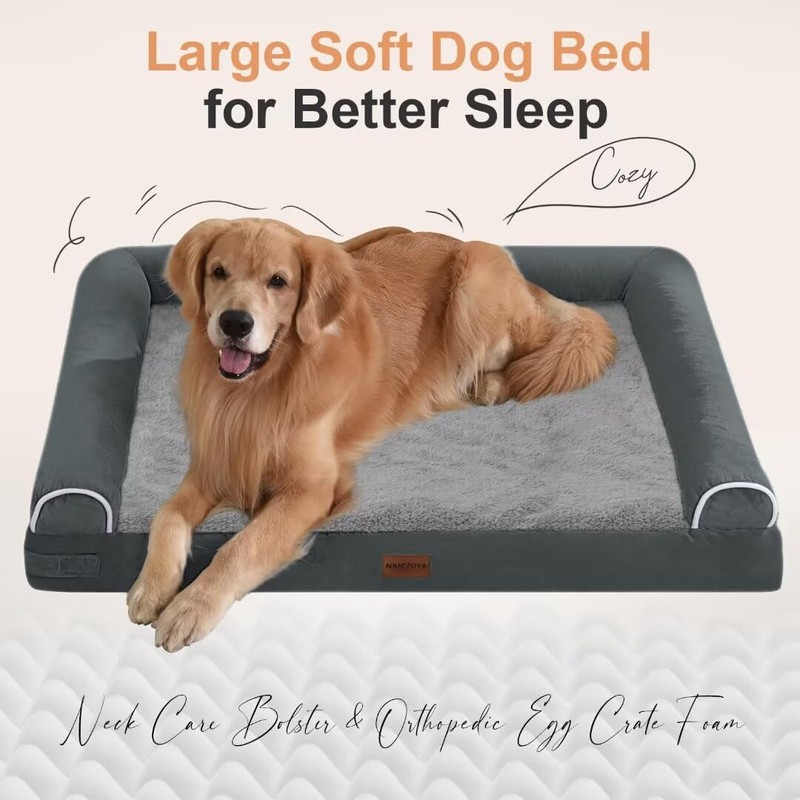 Large Dog Bed Orthopedic Washable: Beds Bolster XL Bed Big