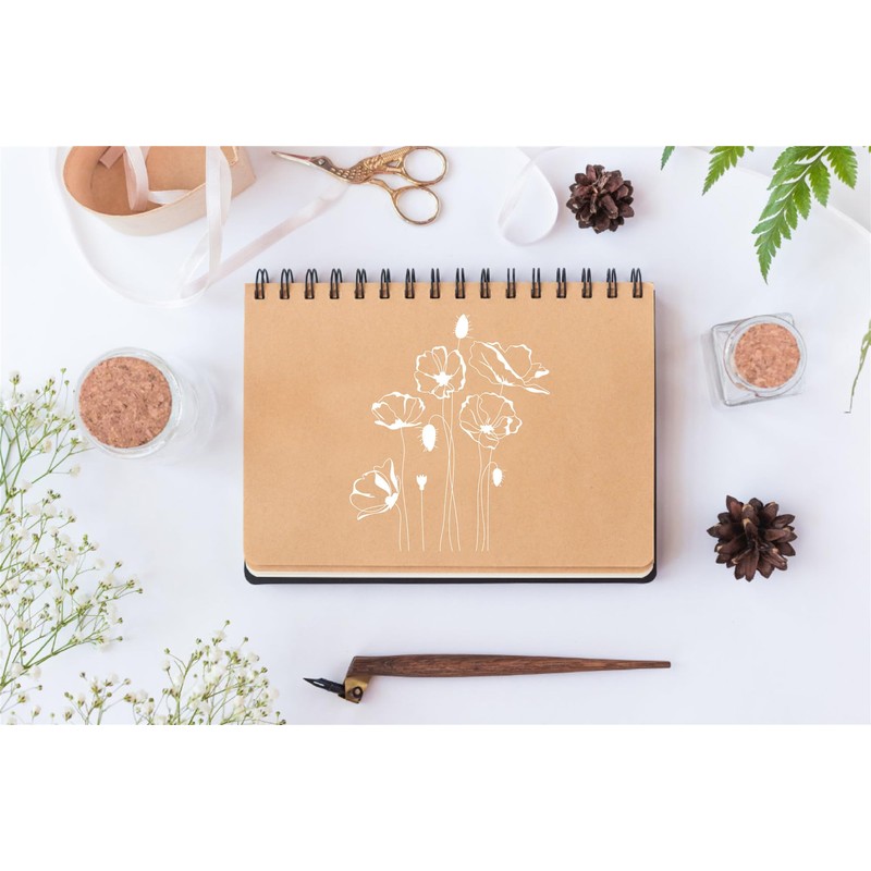 arriettycraft Poppies Clear Rubber Stamp for Scrapbooking Photo Decoration Card