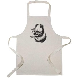 Azeeda 'Meerschweinchen hält Ringelblume' Kinder Kochschürze (AP00078023)