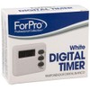 ForPro Professional Collection Digital Timer, White, Magnetic Back & Stand,