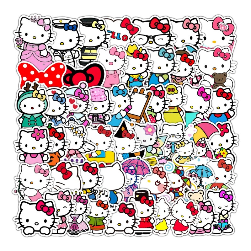 Calcomanias Anime Hellokitty Stickers Pvc Contra Agua