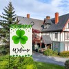 St Patrick's Day Garden Flag 12x18 Inch Double Sided Shamrock