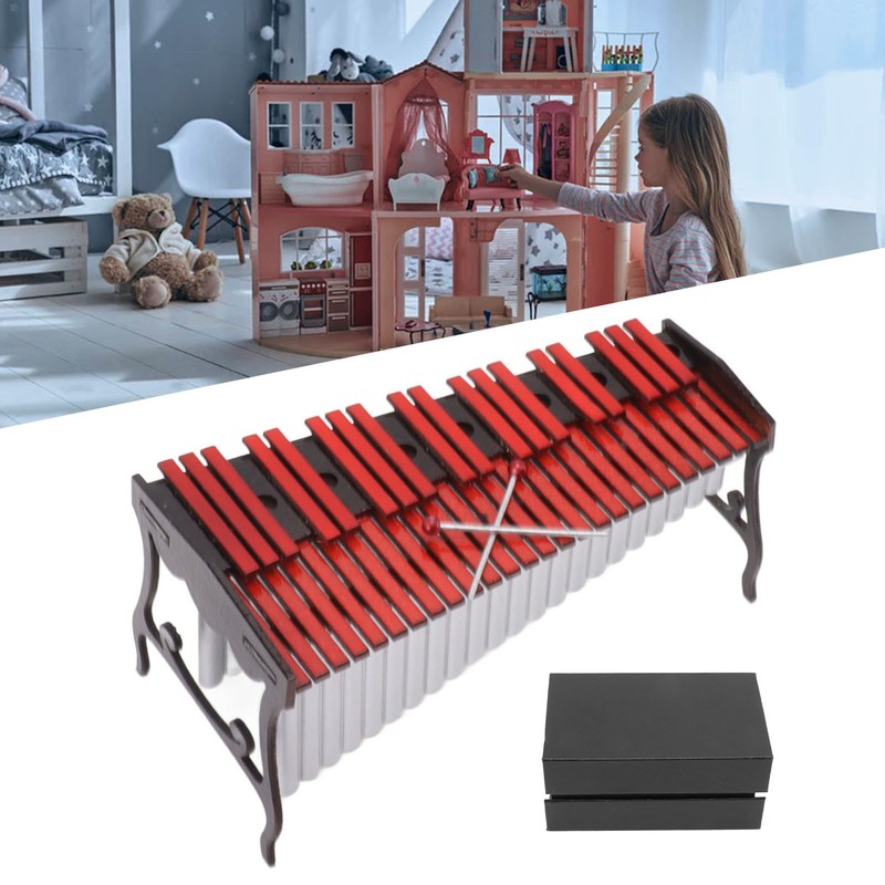 Dollhouse Marimba Instrument Miniature Realistic Home Decor Dollhouse Musical Instrument