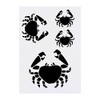4 x 'Crab' Temporary Tattoos - Water Resistant, Skin-Safe, Non-Toxic