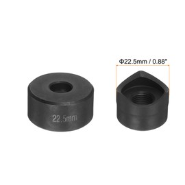 QUARKZMAN Sheet Metal Hole Punch 22.5mm Bearing Steel Precise Cutting Manual Punch Tool Set for Metal Sheet Sink Stainless Steel Black