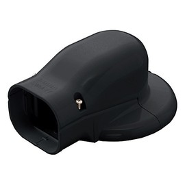 Inaba Denko SWM-100-K Plumbing Cosmetic Cover Wall Corner for Air Conditioner Cap Wall Removal Black